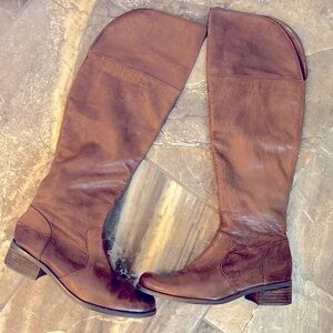 ALDO brown leather over knee boots size 9 39